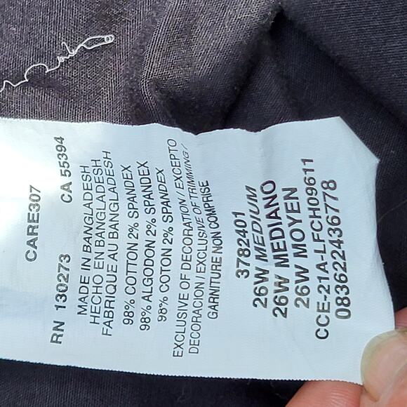 Lee Women's Relaxed Fit Cargo Shorts 26W Medium 2 button Black Dark Grey 130273 - Picture 6 of 7